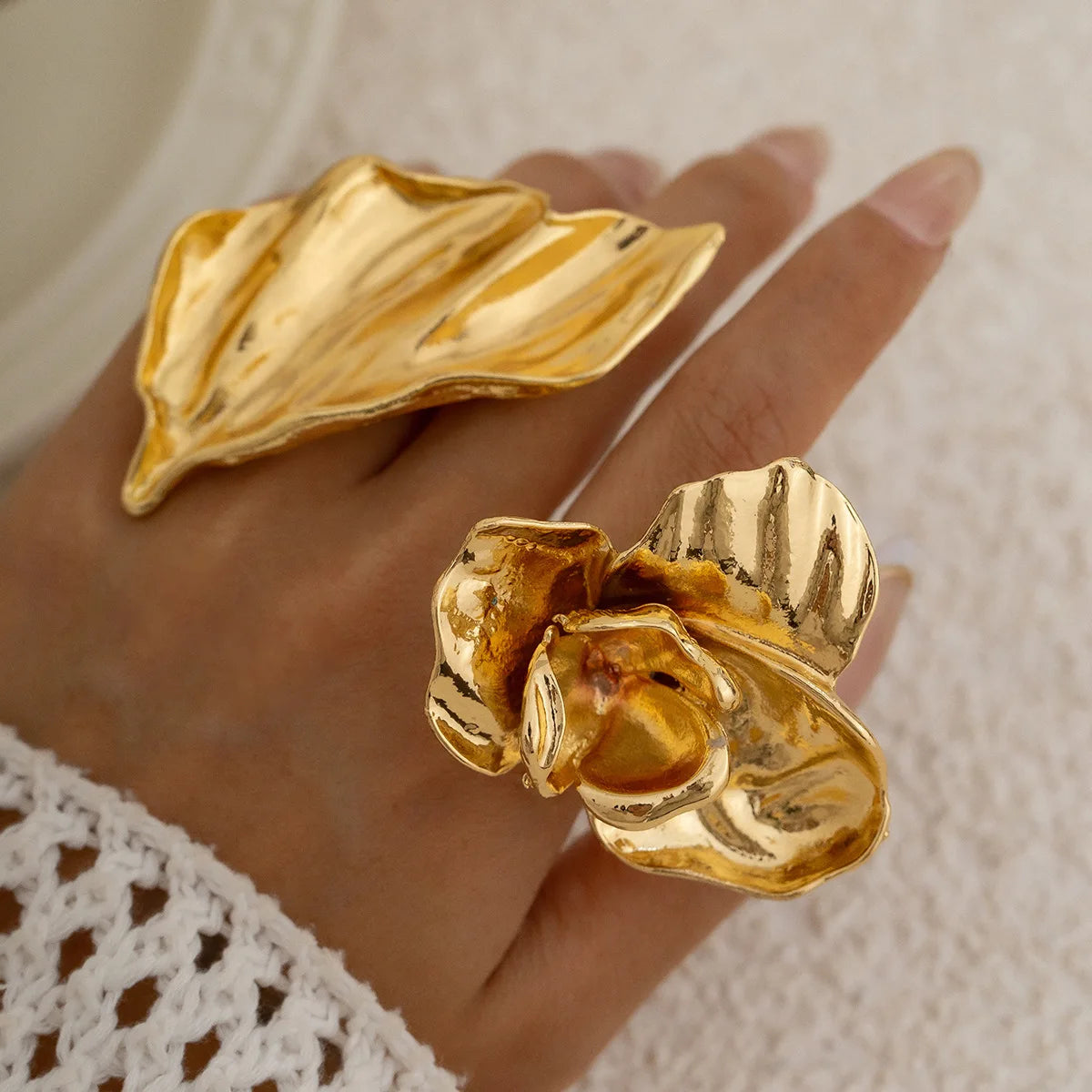 Exaggerated Irregular Metal Ring