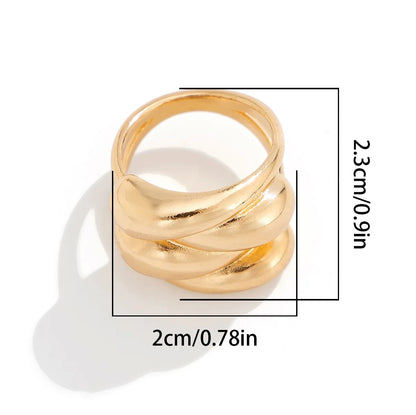 Bold Irregular Metal Statement Ring
