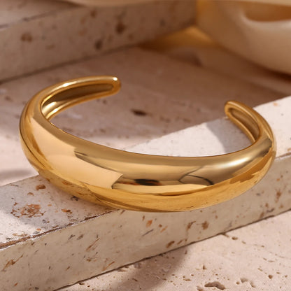 Minimalist Smooth Open Cuff Bracelet