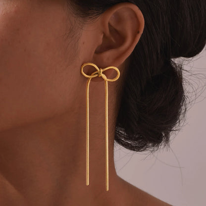 Bow Drop Dangle Earrings