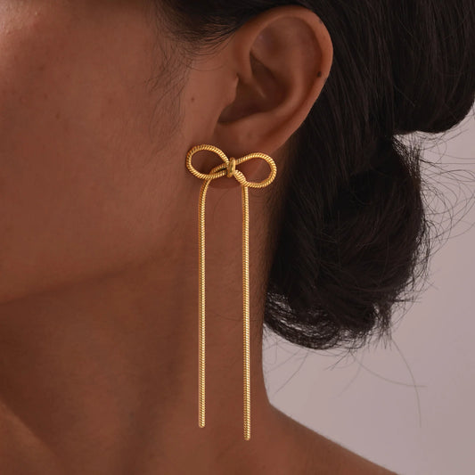 Bow Drop Dangle Earrings