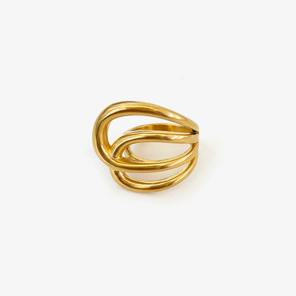 Modern Sculptural Hollow Ring