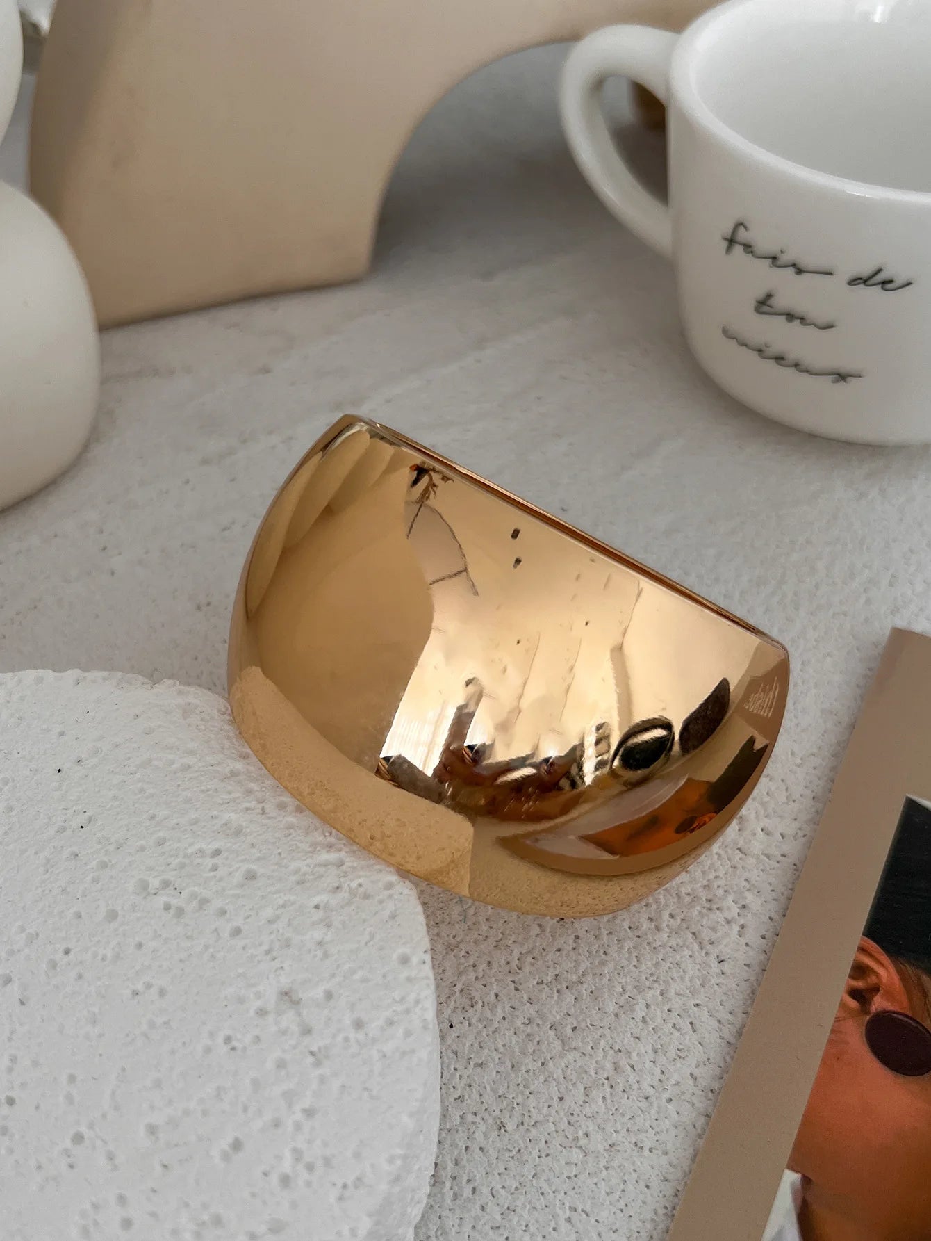 Bold Wood & Resin Geometric Bangles