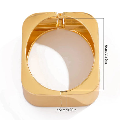 Bold Geometric Wide Cuff Bangle