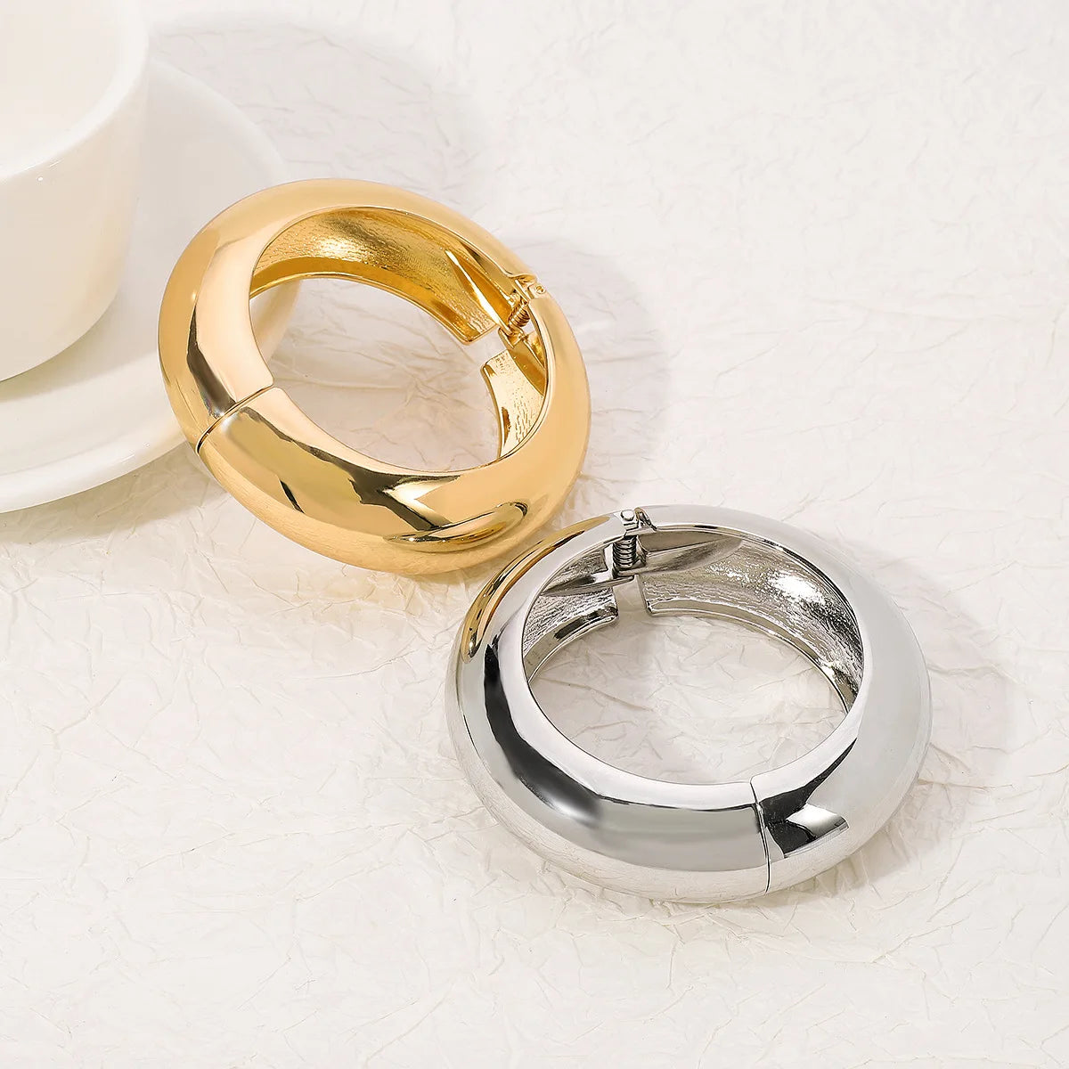 Bold Sculptural Spring Bangle
