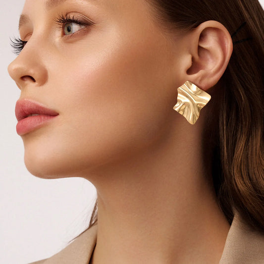Corrugated Drop Earrings