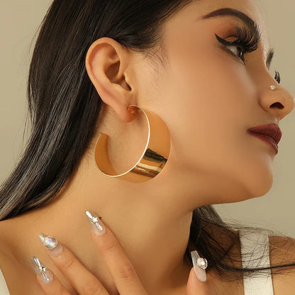 Bold Hollow Hoop Earrings