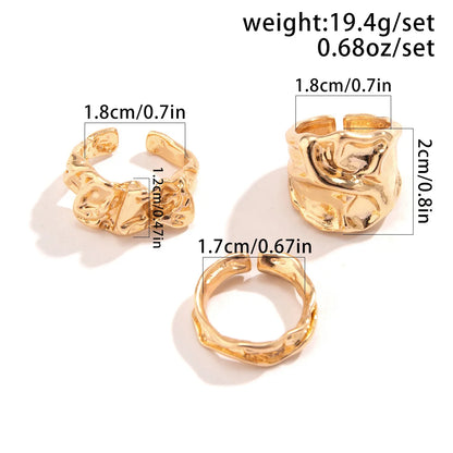 Exaggerated Punk Irregular Ring Set