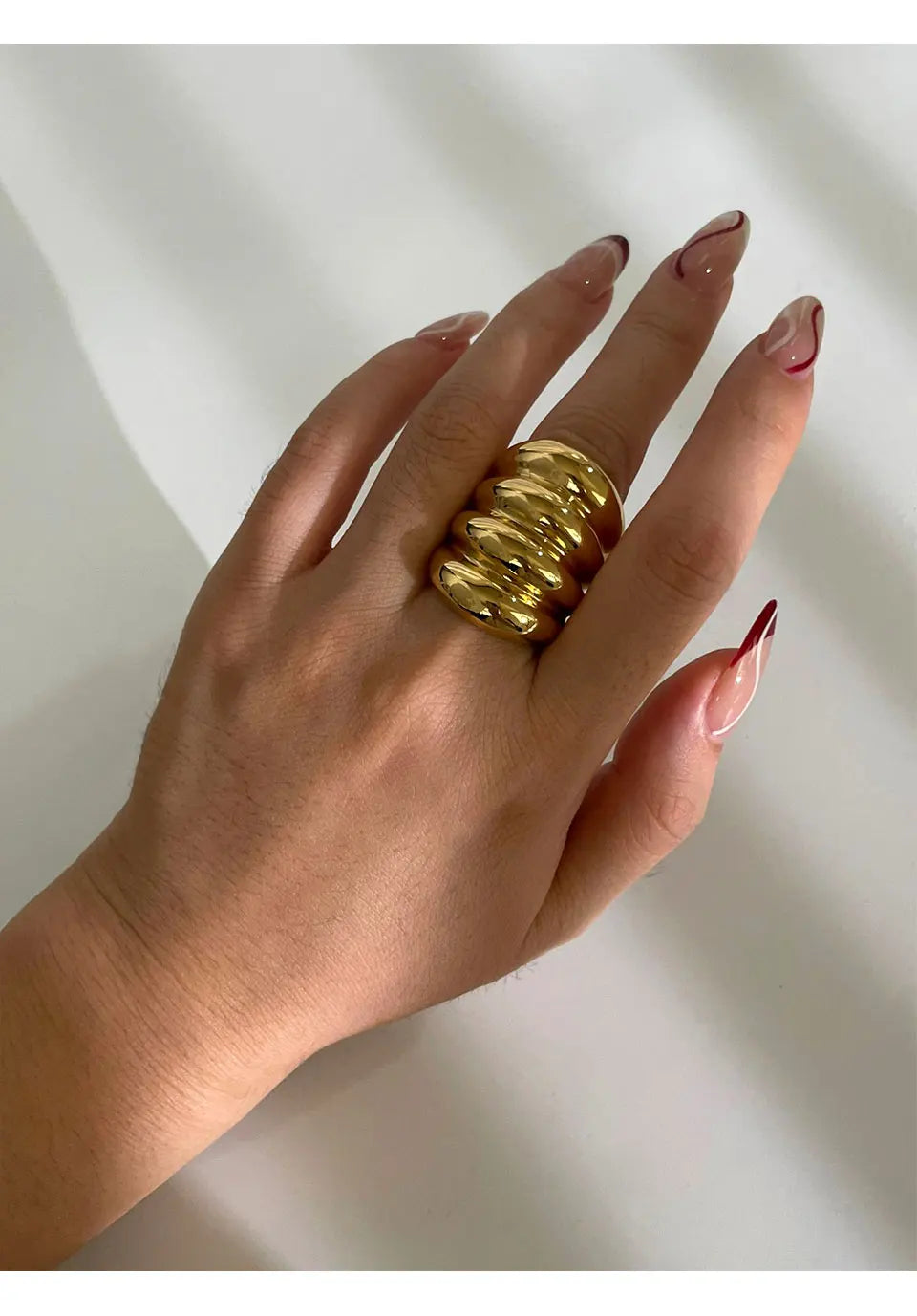 Chunky Multi-Layer Dome Ring