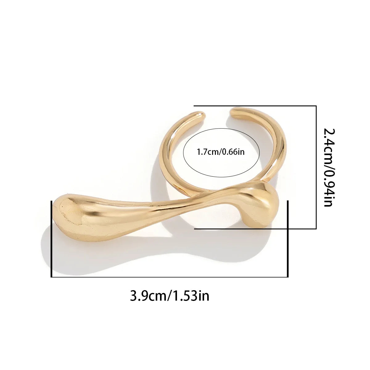 Bold Irregular Metal Statement Ring