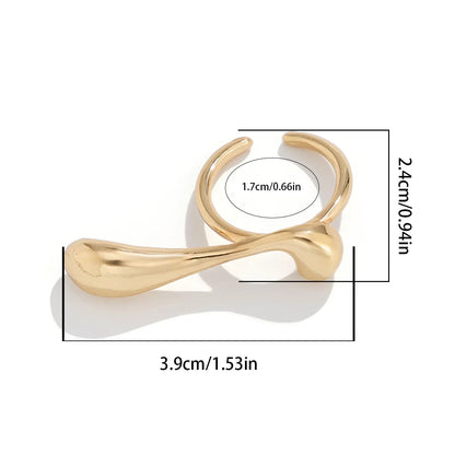 Bold Irregular Metal Statement Ring