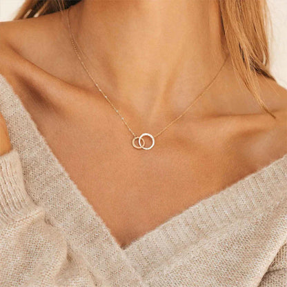 Radiant Isabelle Gleaming Gold Ring Necklace
