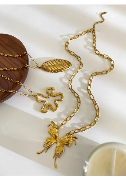 Statement Butterfly Pendant Necklace