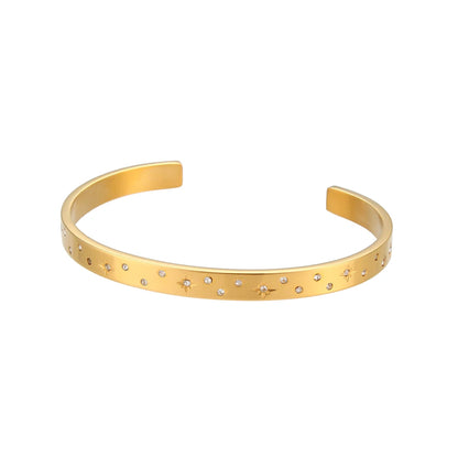 Star-Embellished Open Cuff Bracelet