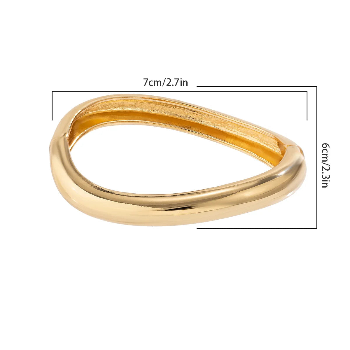 Exaggerated Irregular Wide Cuff Bangle