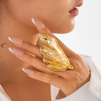 Exaggerated Irregular Metal Ring