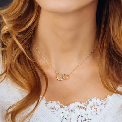 Radiant Isabelle Gleaming Gold Ring Necklace