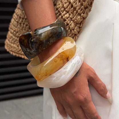 Bold Resin Acrylic Wide Bangle