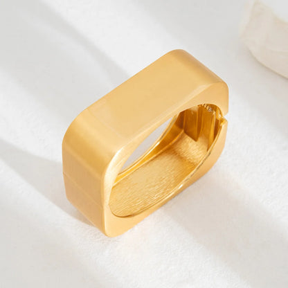 Bold Square Geometric Wide Cuff Bangle