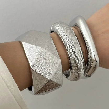 Statement Geometric Wide Cuff Bangle