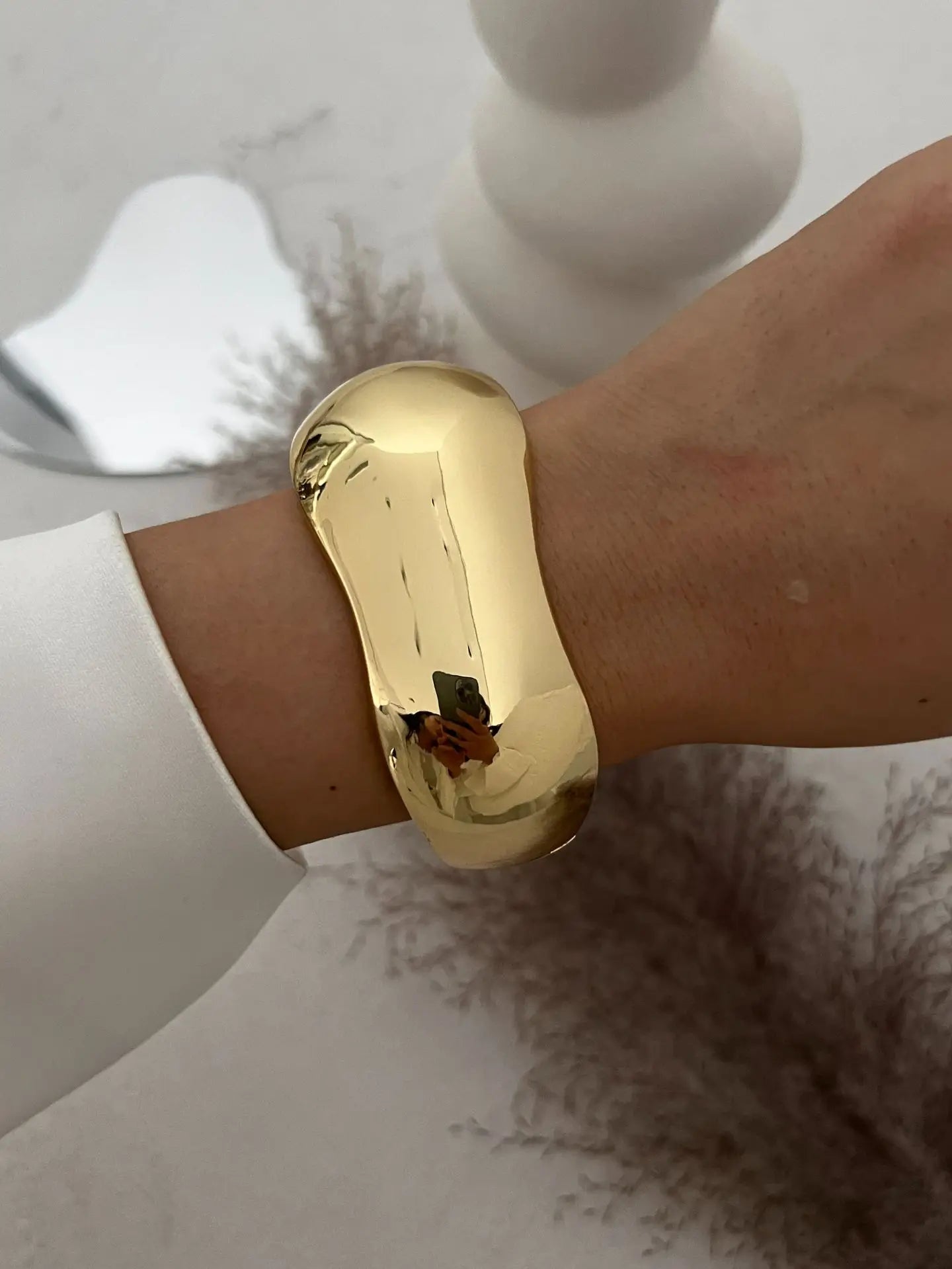 Bold Geometric Cuff Bangle