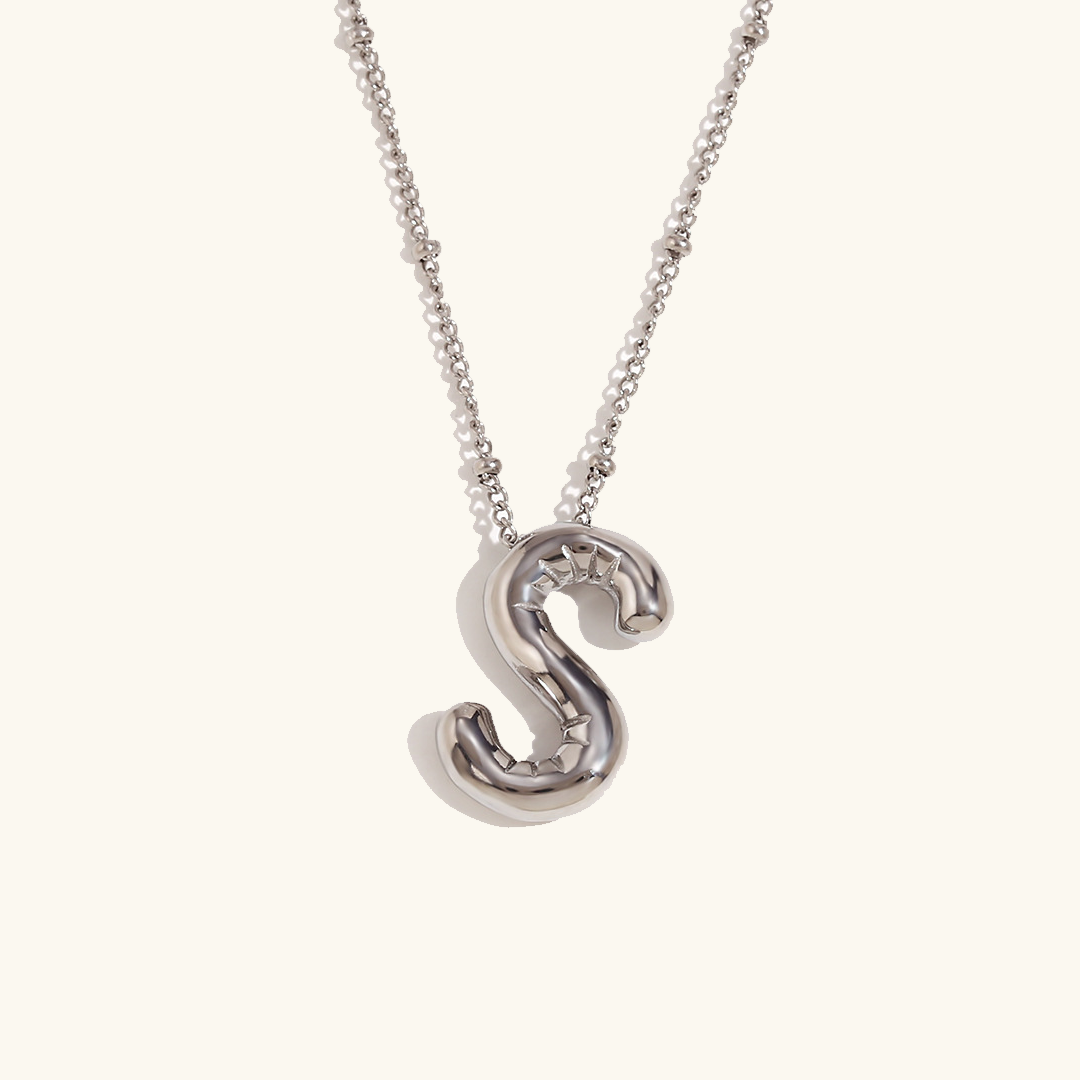 Personalized Gold Ball d'Or Initial Necklace
