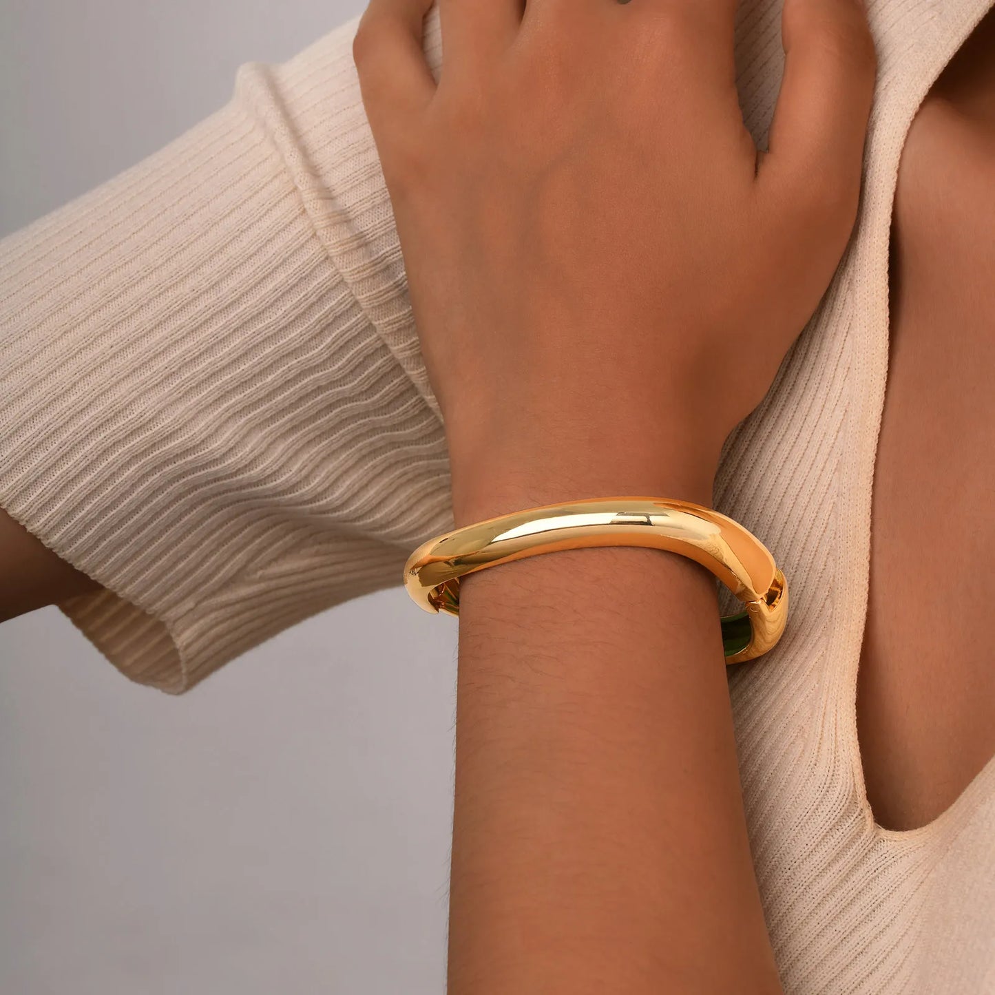 Wave Open Cuff Bangle