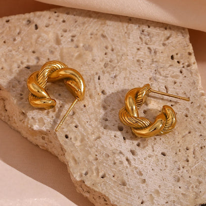 Minimalist Thick Hoop Earrings