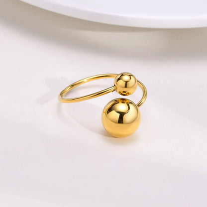 Minimalist Double Ball Statement Ring
