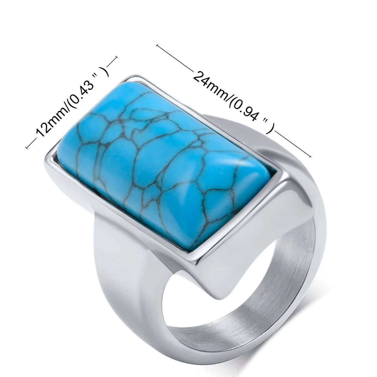 Turquoise Nature Stone Statement Ring