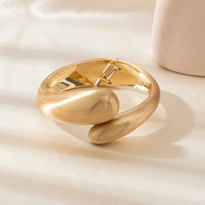Sculpted Water Drop Cuff Bangle