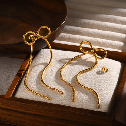 Bow Drop Dangle Earrings