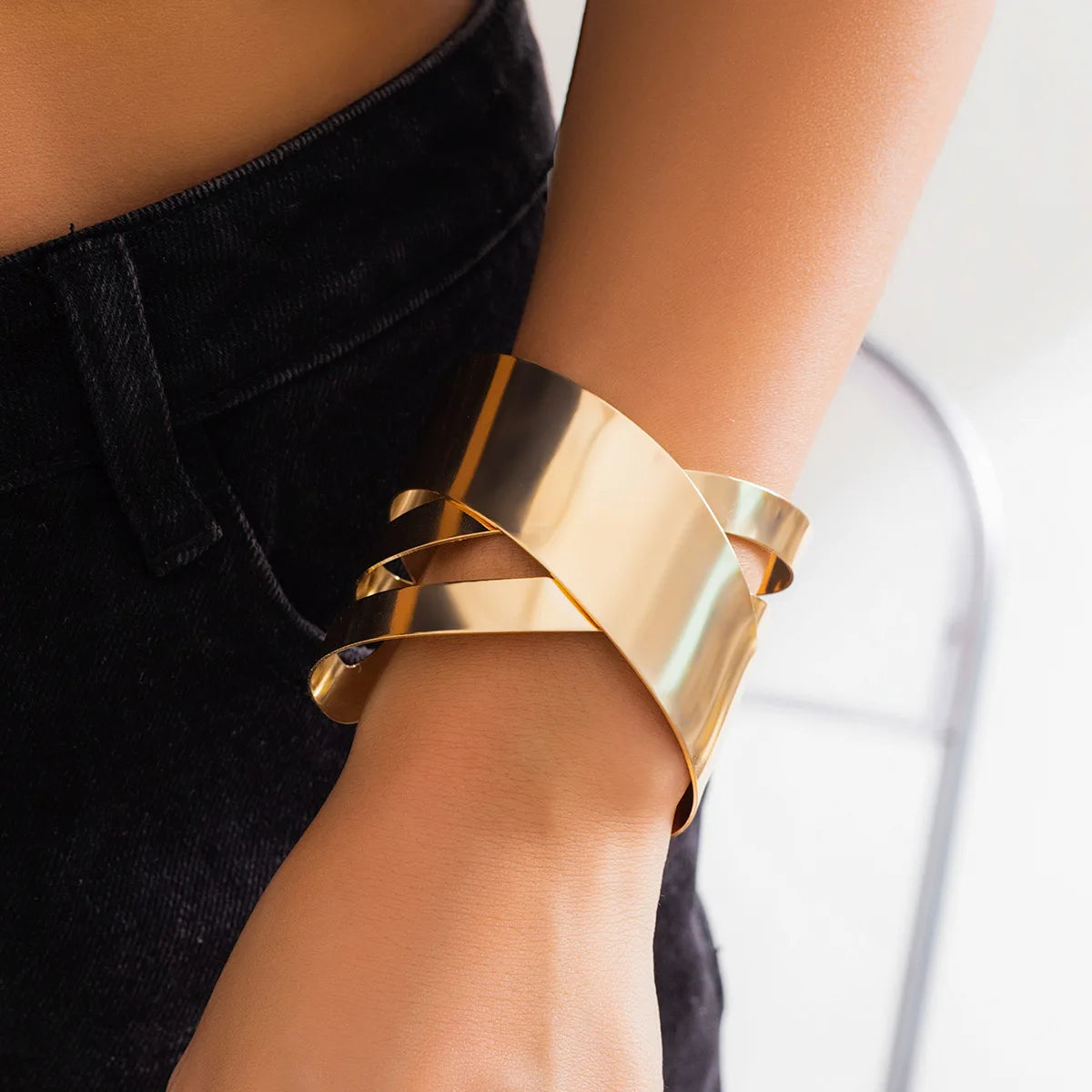 Irregular Hollow Cuff Bracelet