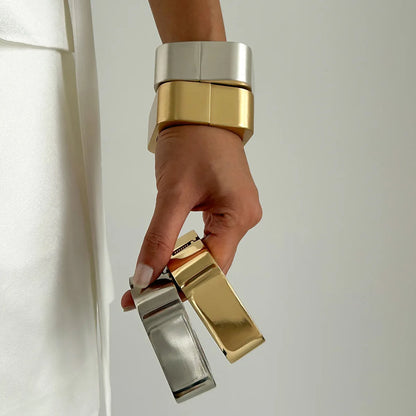 Bold Square Matte Cuff Bangle