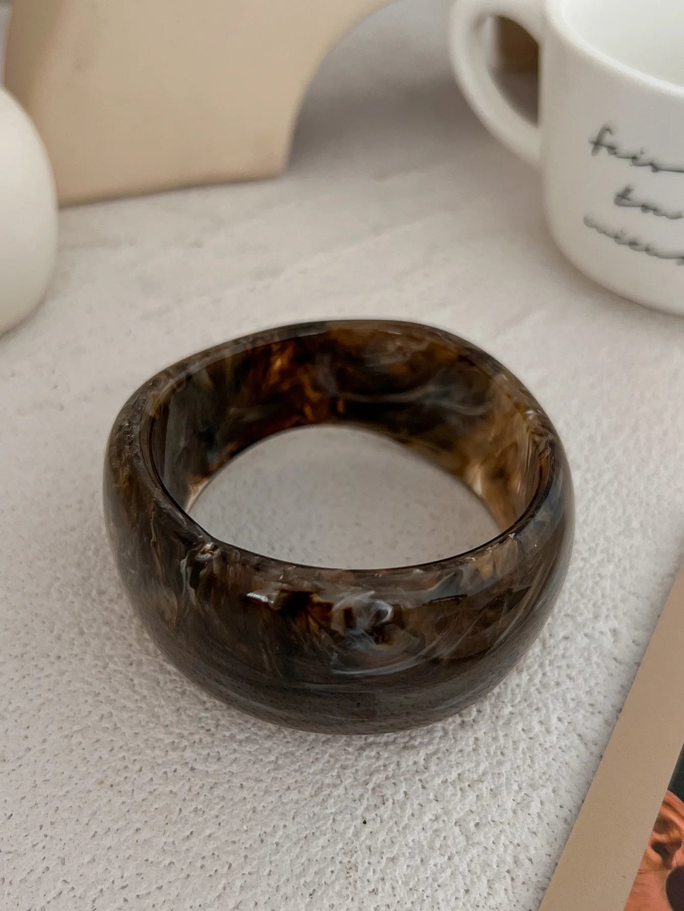 Bold Resin Acrylic Wide Bangle