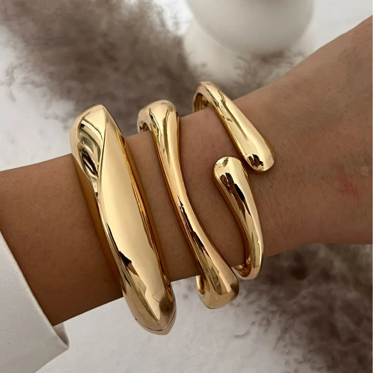 Vintage-Inspired Geometric Cuff Bangles