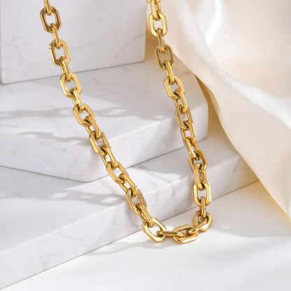 Chunky Paperclip Link Chain Necklace