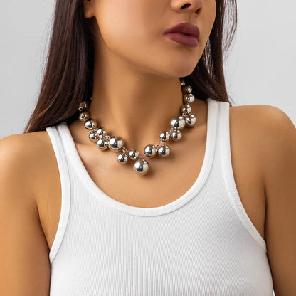 Statement Pearl Beaded Choker Necklace