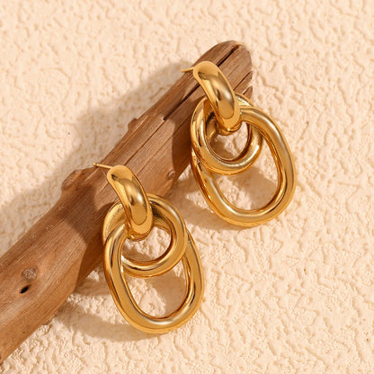 High-Resilience Geometric Drop Earrings