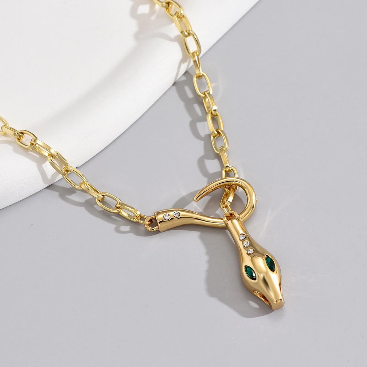 Statement Snake Pendant Necklace