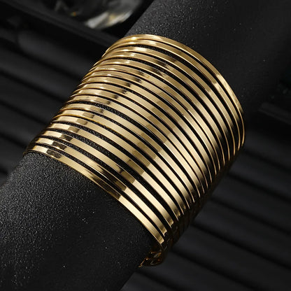 Bold Hollow Cuff Bangle