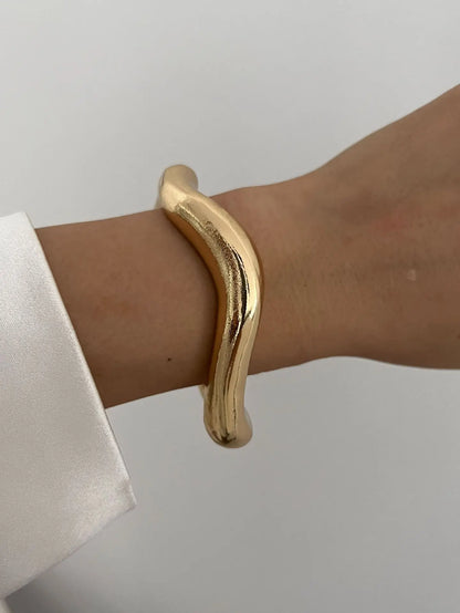 Irregular Metal Cuff Bangle