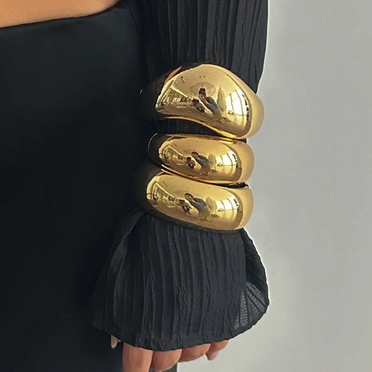 Bold Sculptural Cuff Bangle