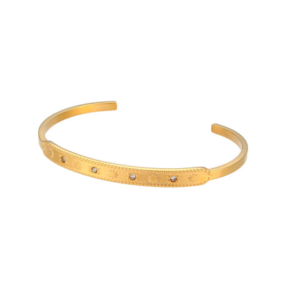 Star-Embellished Open Cuff Bracelet