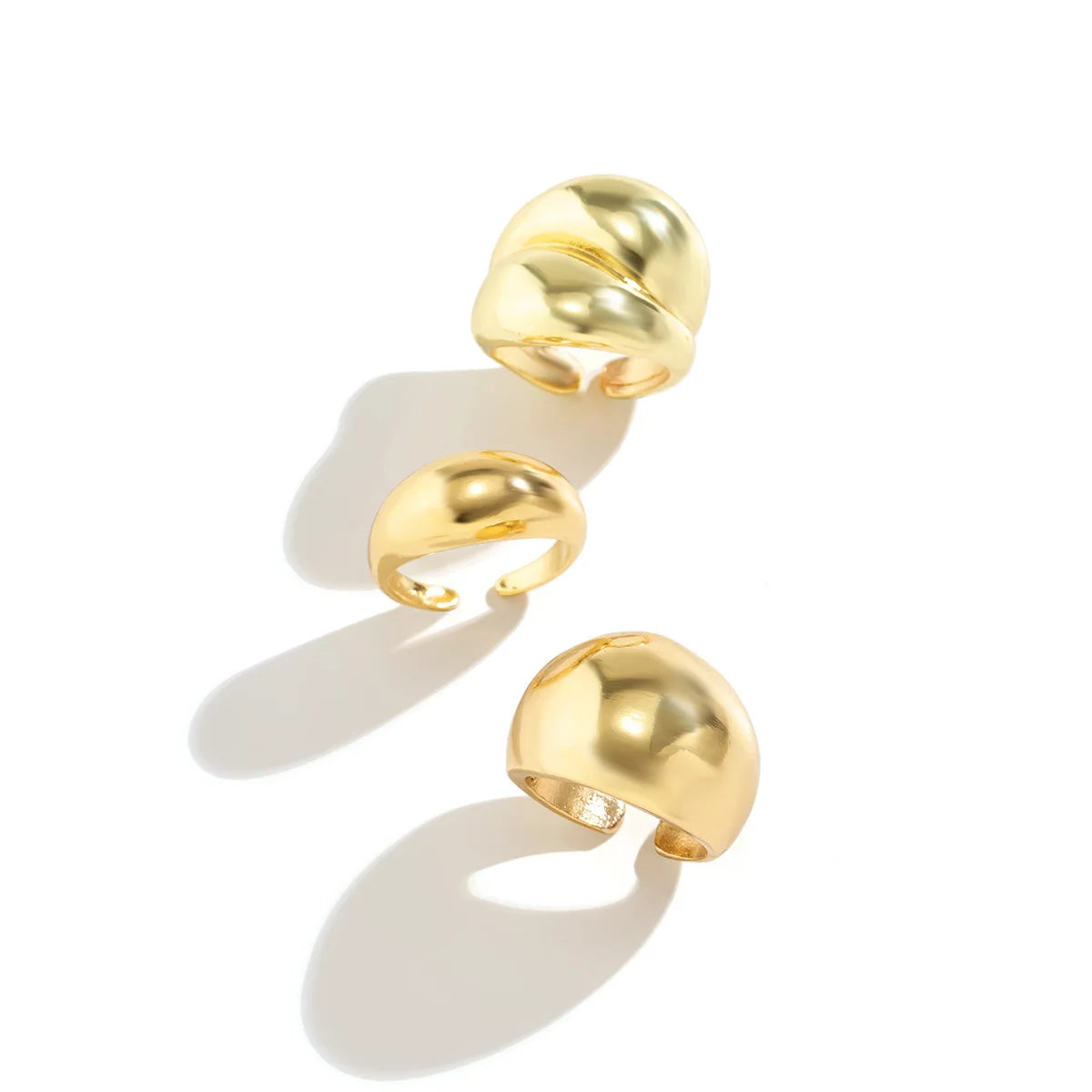 Bold Geometric Open Ring Set