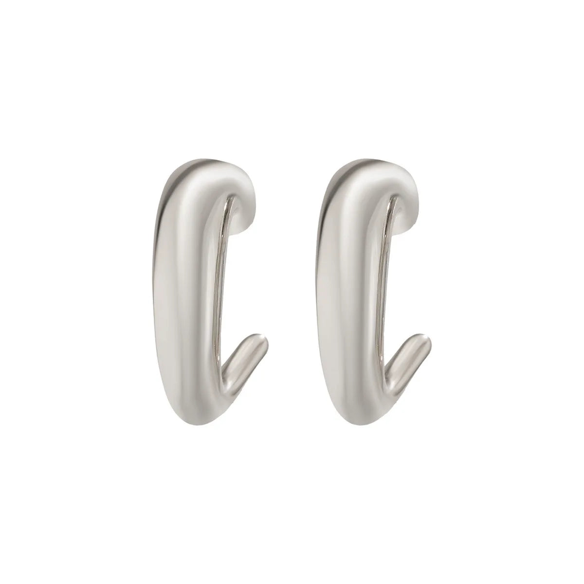 Vintage Geometric Metal Stud Earrings
