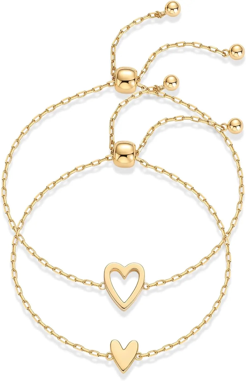 Matching Heart Charms Bracelet