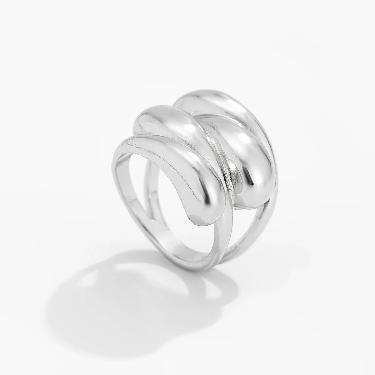 Bold Irregular Metal Statement Ring