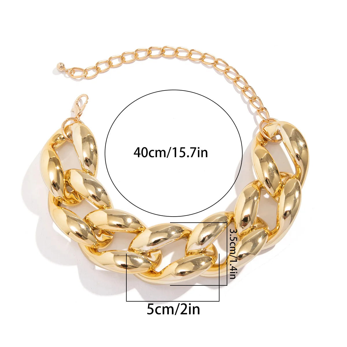Bold Chunky Statement Chain Necklace