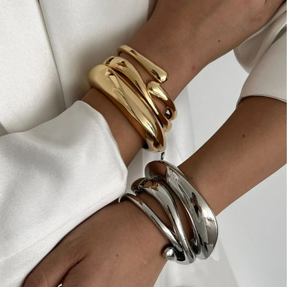 Vintage-Inspired Geometric Cuff Bangles